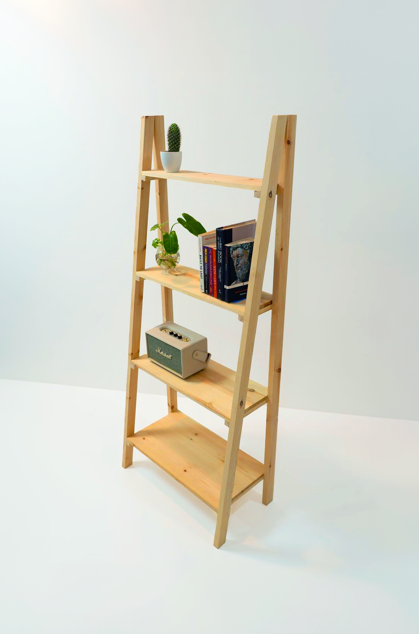 Ladder solid wood A-frame plant stand Maldives — Tenon