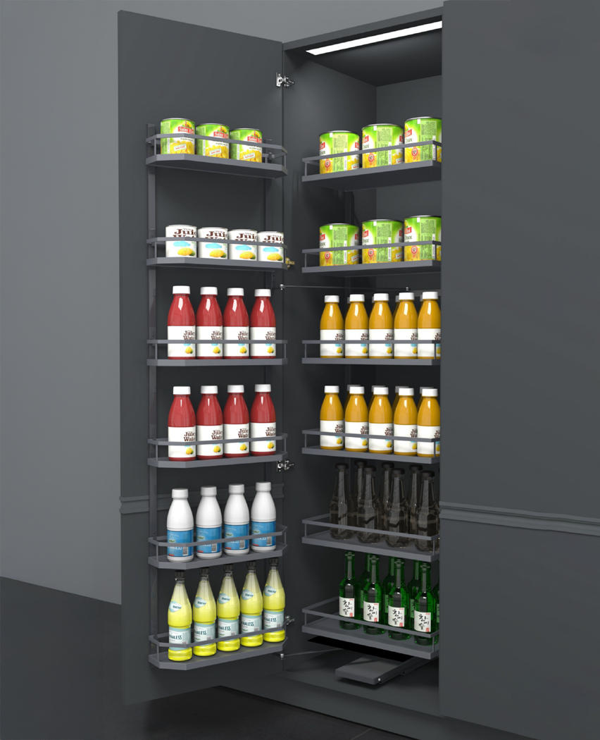 6 layer pullout pantry 450mm