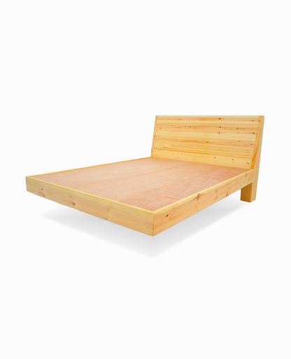 Floater solid wood floating bed Maldives cantilevered design — Tenon