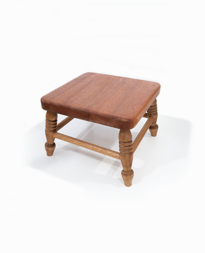 Ottoman solid wood low stool Maldives footrest and side table — Tenon