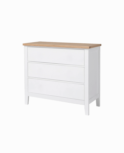 Gingham solid wood drawer set Maldives side view — Tenon